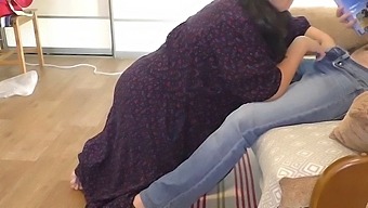 Son Receives A Blowjob From His Mature Mother And She Spreads Her Big Ass For Anal