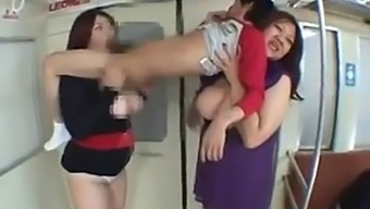 Two Voluptuous Asian Ladies In Public