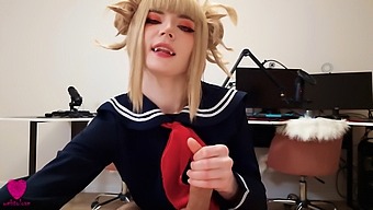 הימיקו טוגה רוצה סקס קשוח וזרימת זרע על הפנים בקוספליי של בוקו נו פאטו