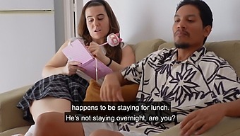 Redhead Teen Explores Taboo Desires With Her Father'S Friend