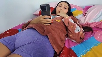 The Innocent-Looking Stepdaughter Rosibel Seductively Removes The Condom During A Passionate Encounter With Her Stepfather, Resulting In An Intense Creampie.