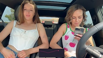 Nadia Foxx And Serenity Cox'S Public Toy Play With Lush Remote Vibrators